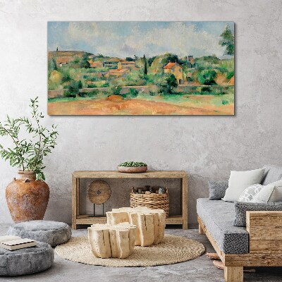 Foto op canvas Landelijk landschap in pastelkleuren