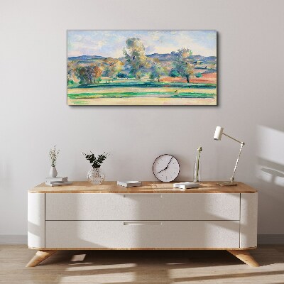 Foto op canvas Lentelandschap met bomen