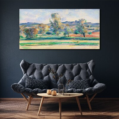 Foto op canvas Lentelandschap met bomen