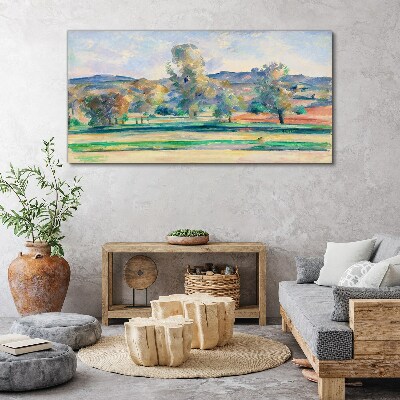 Foto op canvas Lentelandschap met bomen