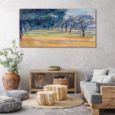 Canvas schilderij Een vredig landschap met bomen