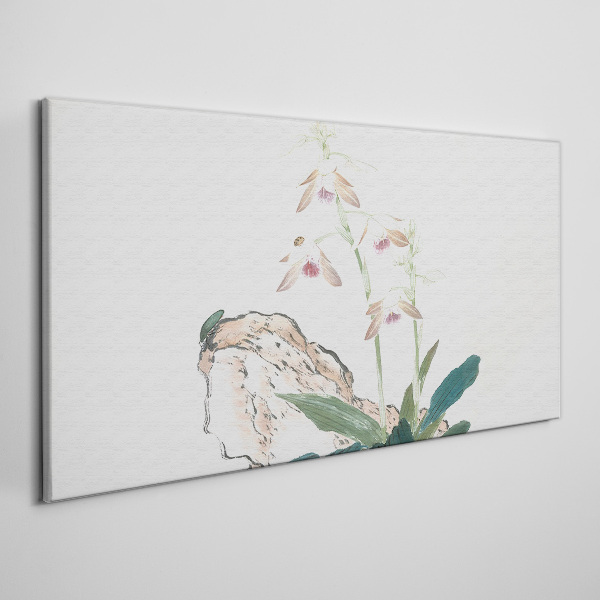 Schilderij op doek Bloemen tegen de achtergrond van de natuur