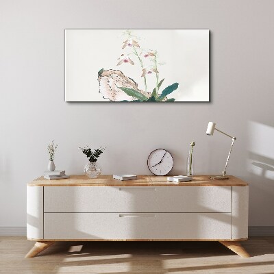 Schilderij op doek Bloemen tegen de achtergrond van de natuur