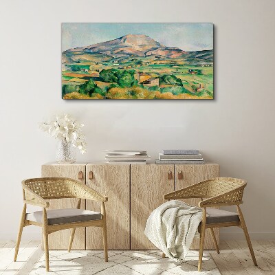 Foto op canvas Berglandschap in pastelkleuren