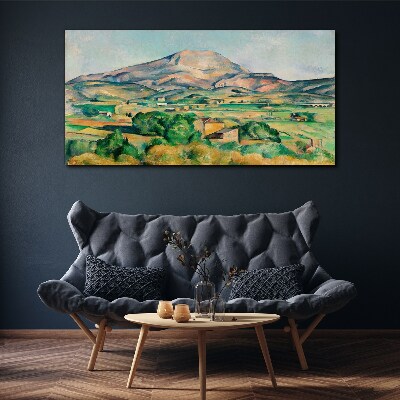 Foto op canvas Berglandschap in pastelkleuren