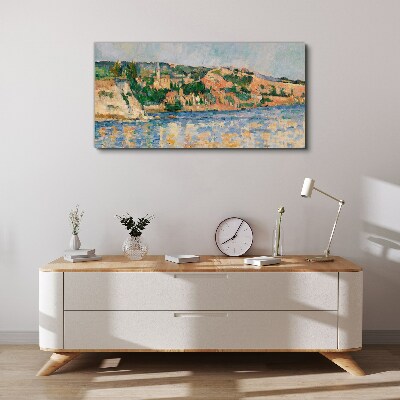 Foto op canvas Landschap aan de rivier