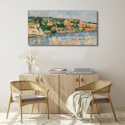 Foto op canvas Landschap aan de rivier