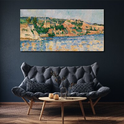 Foto op canvas Landschap aan de rivier