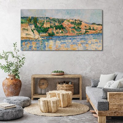 Foto op canvas Landschap aan de rivier