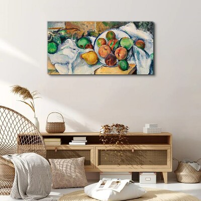 Schilderij op doek Fruitcompositie op een witte achtergrond