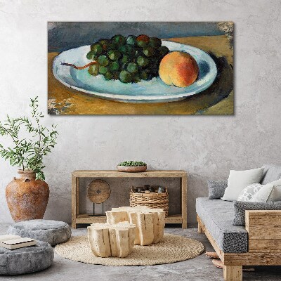 Canvas schilderij Fruitcompositie op een bord