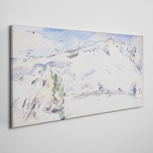 Foto op canvas Berglandschap in pasteltinten