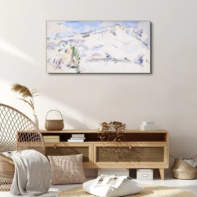 Foto op canvas Berglandschap in pasteltinten