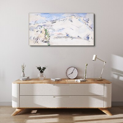 Foto op canvas Berglandschap in pasteltinten