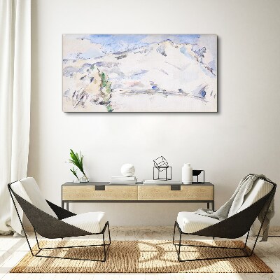 Foto op canvas Berglandschap in pasteltinten