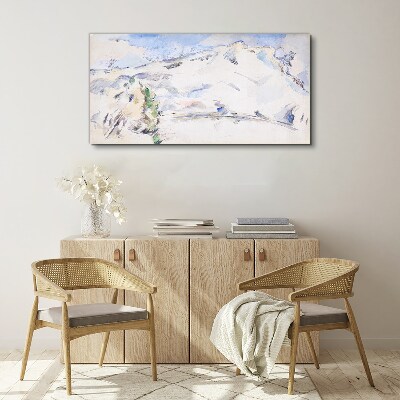 Foto op canvas Berglandschap in pasteltinten