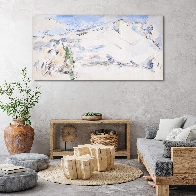 Foto op canvas Berglandschap in pasteltinten