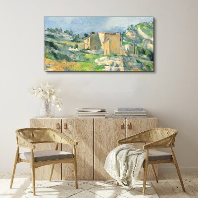 Schilderij op doek Huizen op de heuvel