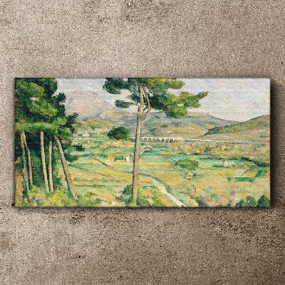 Foto op canvas Landschap met bomen