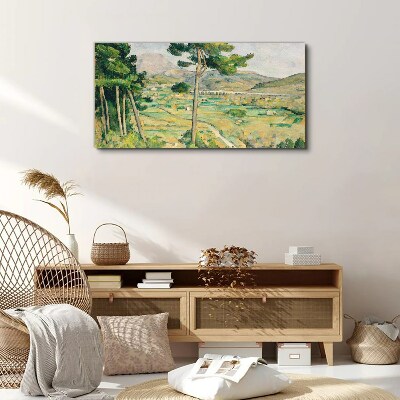 Foto op canvas Landschap met bomen