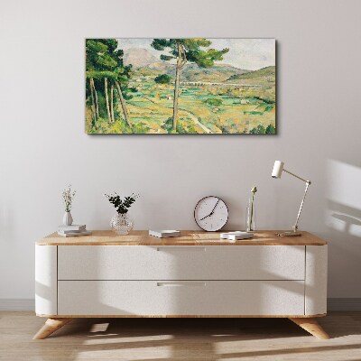 Foto op canvas Landschap met bomen