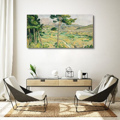 Foto op canvas Landschap met bomen