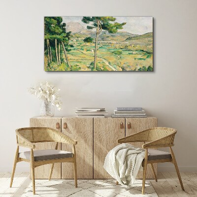 Foto op canvas Landschap met bomen