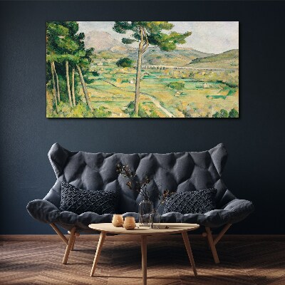 Foto op canvas Landschap met bomen
