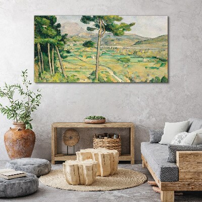 Foto op canvas Landschap met bomen