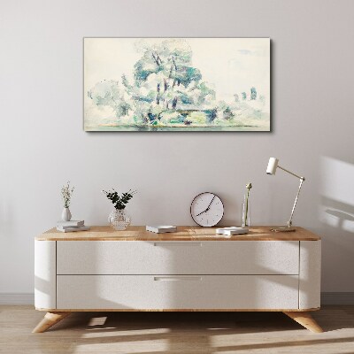 Schilderij op doek Een vredig landschap in pasteltinten