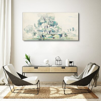 Schilderij op doek Een vredig landschap in pasteltinten