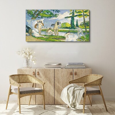 Canvas schilderij Een zomermiddag aan de rivier