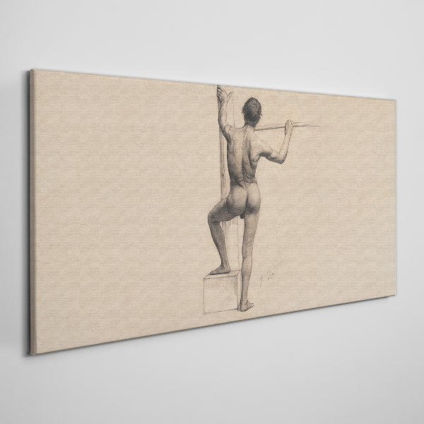 Schilderij op doek Figuur van een man met een speer