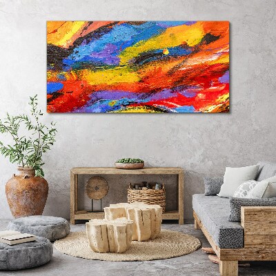 Foto op canvas Dynamische kleuren in beweging