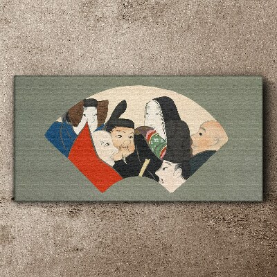 Canvas schilderij Traditionele Japanse karakters