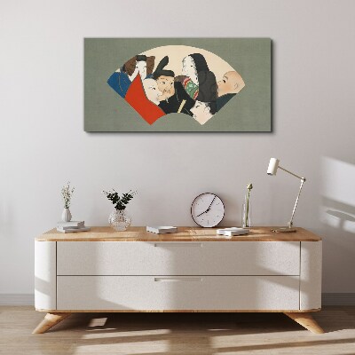 Canvas schilderij Traditionele Japanse karakters