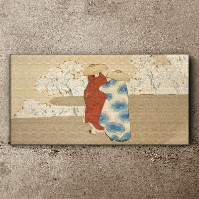 Foto op canvas Een ontmoeting tussen de bloeiende bomen