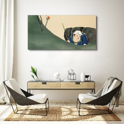 Schilderij op doek Verloren in het groen