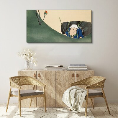 Schilderij op doek Verloren in het groen