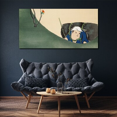 Schilderij op doek Verloren in het groen