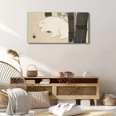 Schilderij op doek Ontmoeting in het bos