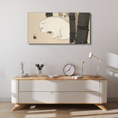 Schilderij op doek Ontmoeting in het bos