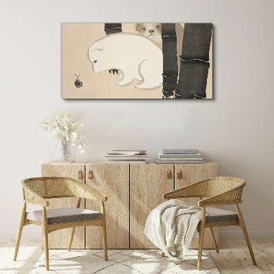 Schilderij op doek Ontmoeting in het bos