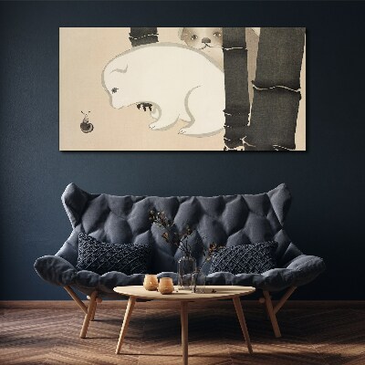 Schilderij op doek Ontmoeting in het bos