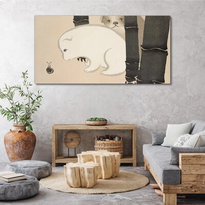 Schilderij op doek Ontmoeting in het bos