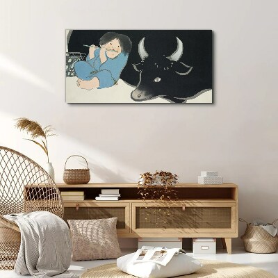 Schilderij op doek Jeugd met vee