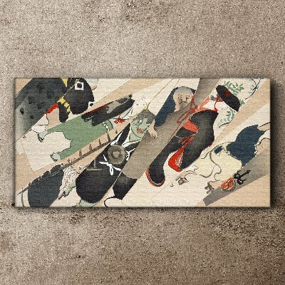 Schilderij op doek Dansende dieren in beweging