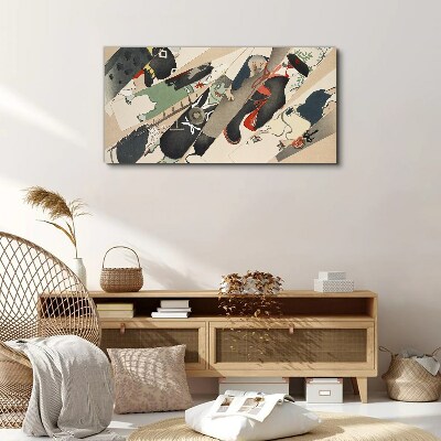 Schilderij op doek Dansende dieren in beweging