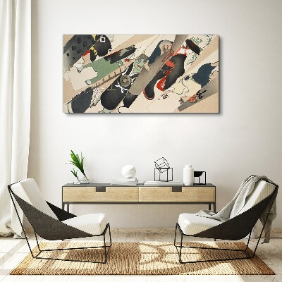 Schilderij op doek Dansende dieren in beweging