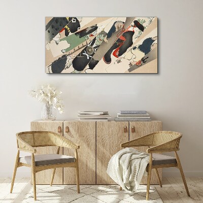 Schilderij op doek Dansende dieren in beweging